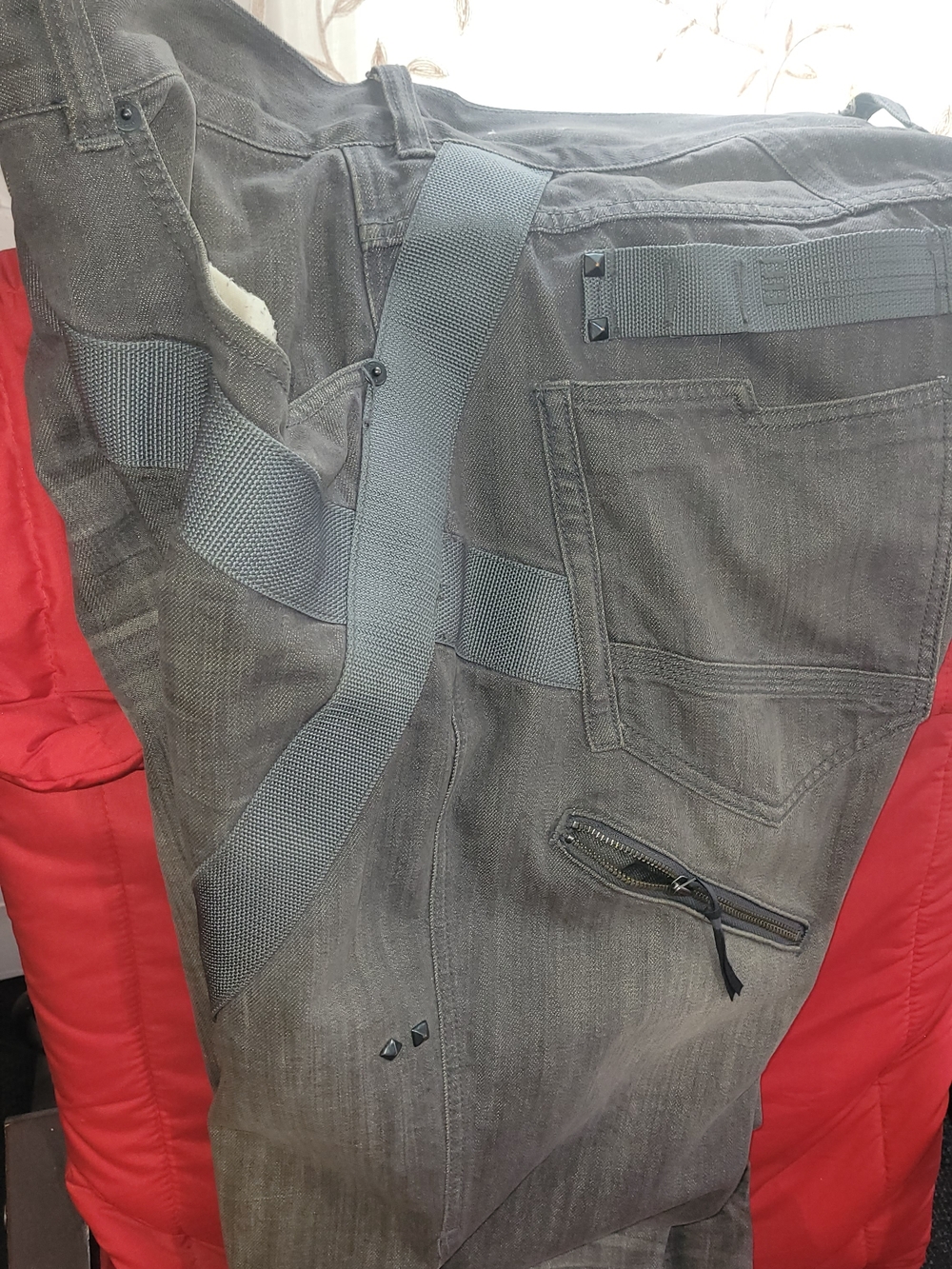 Rocawear Charcoal Gray Cargo Pants with Webbing Strap